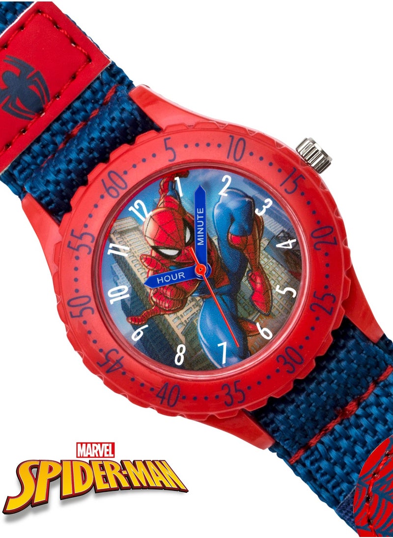 Disney Marvel Spiderman Blue Canvas Strap Boys Watch - SPD3495ARG