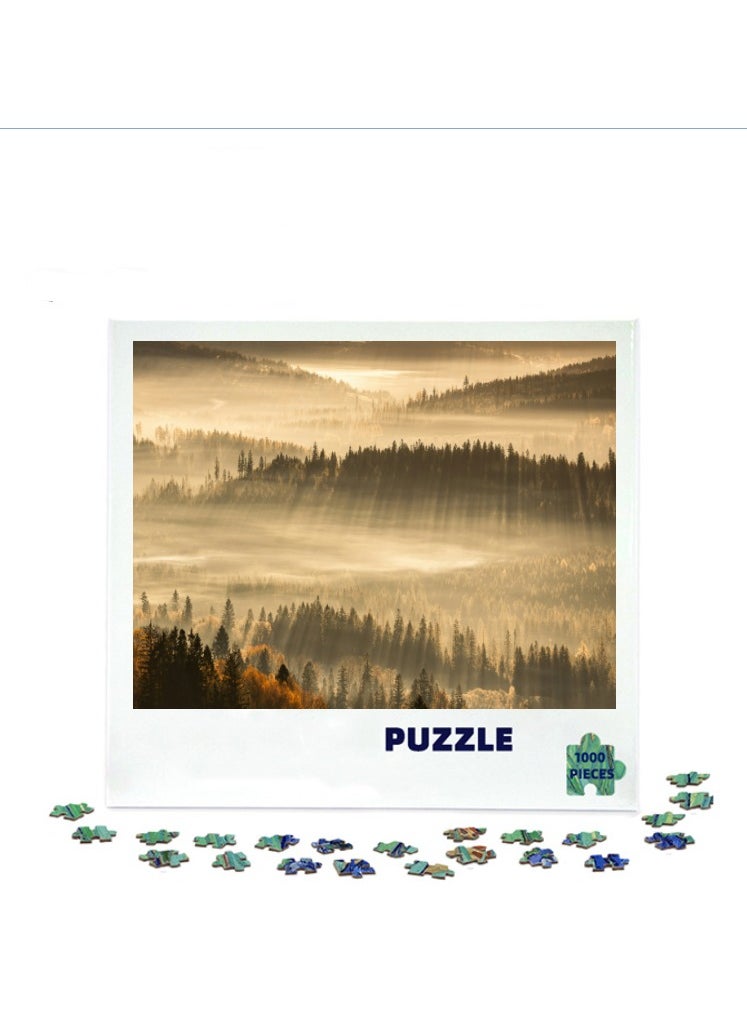 1000 pieces of colorful 3D puzzles