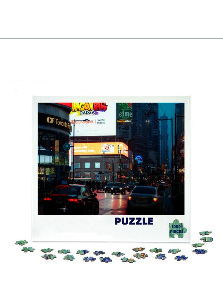 1000 pieces of colorful 3D puzzles