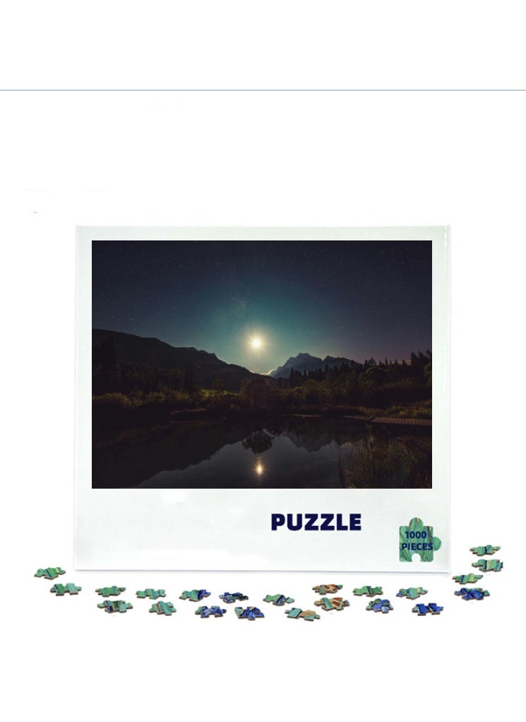 1000 pieces of colorful 3D puzzles