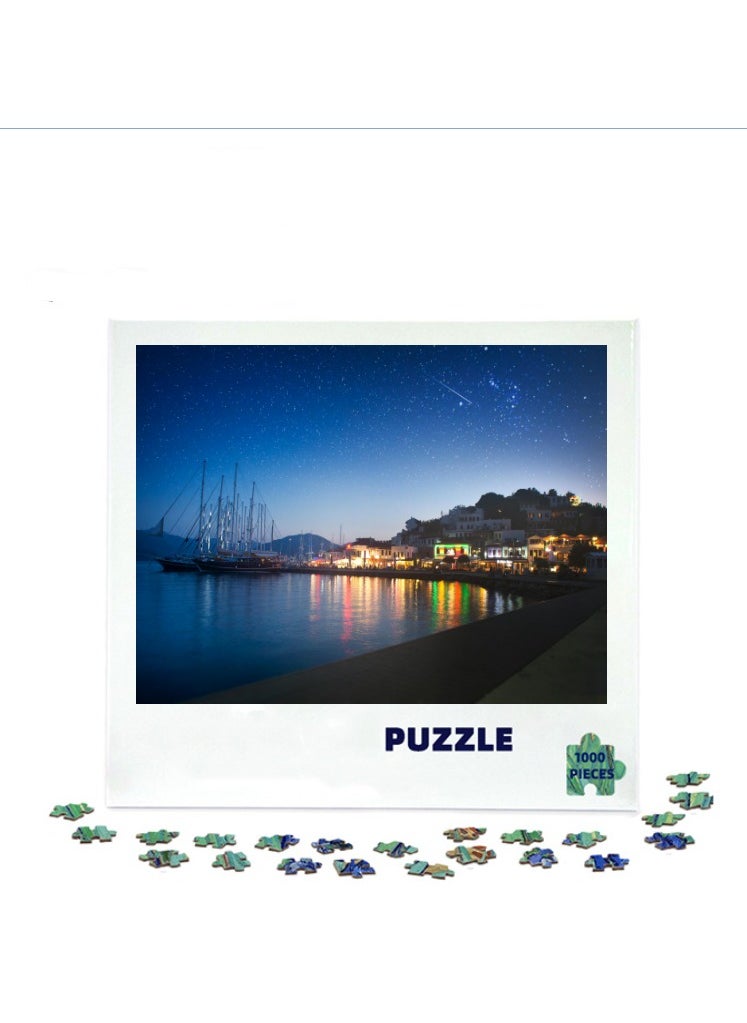 1000 pieces of colorful 3D puzzles