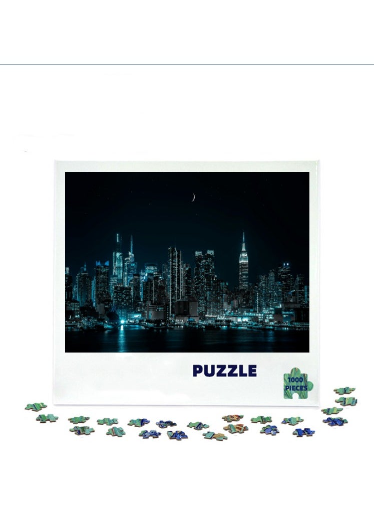 1000 pieces of colorful 3D puzzles