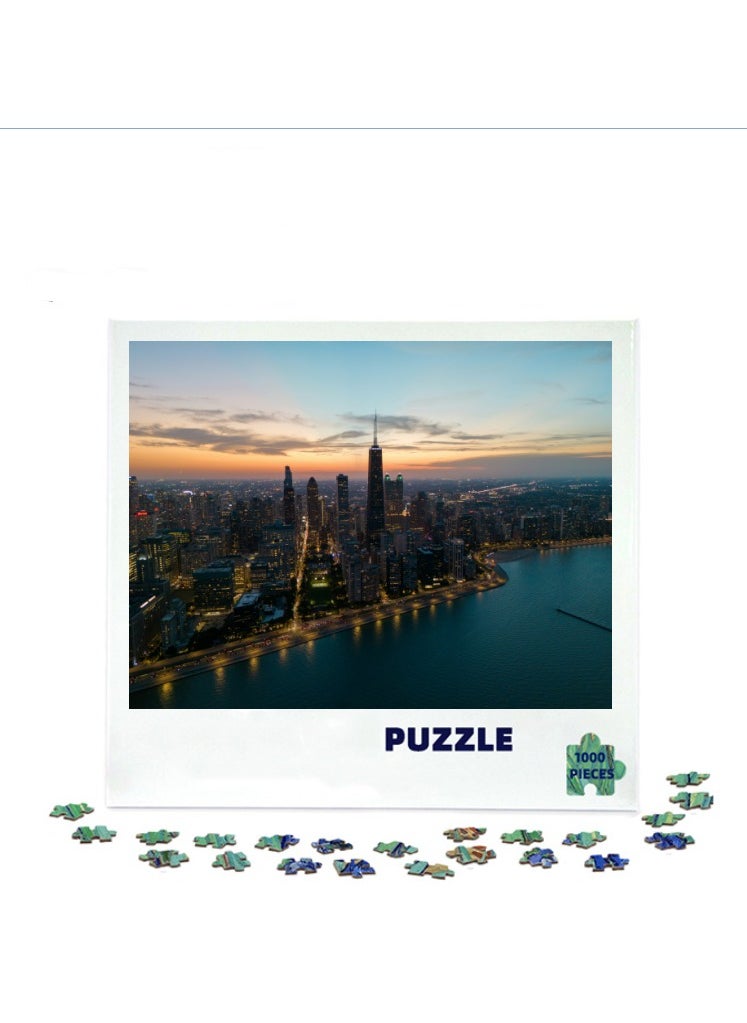 1000 pieces of colorful 3D puzzles