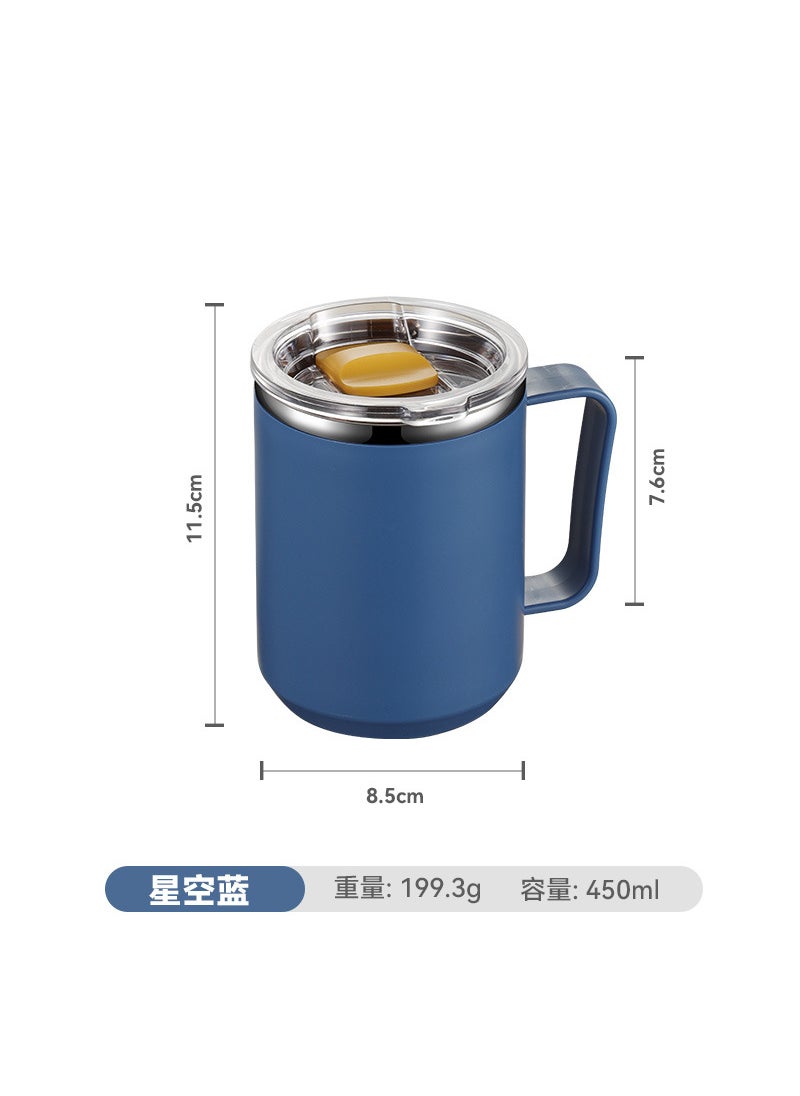 1 x 5 pcs 304 Stainless Steel Travel Coffee Mug with Lid Dark blue