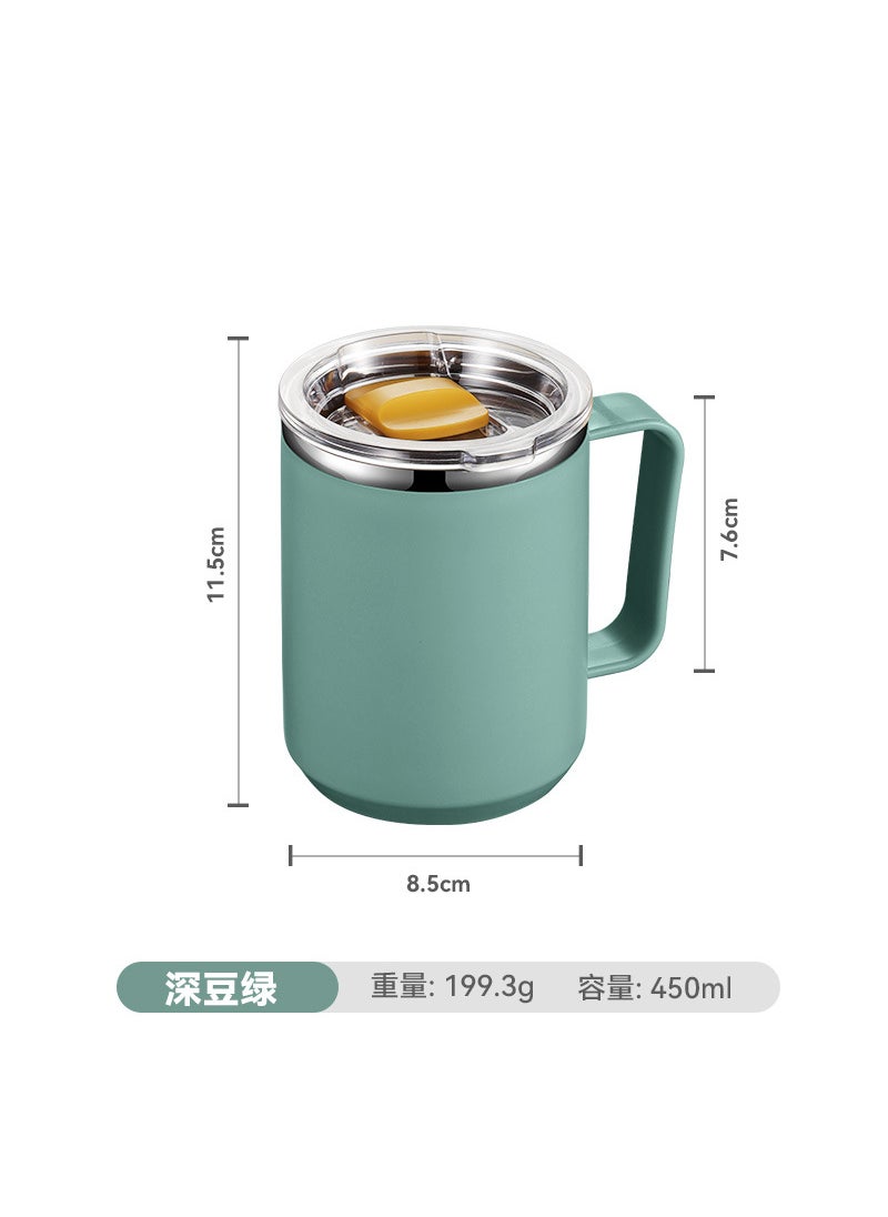 1 x 5 pcs 304 Stainless Steel Travel Coffee Mug with Lid Green