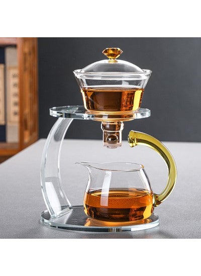 Automatic Glass Tea Set with Kettle Ascension yellow handle tea maker