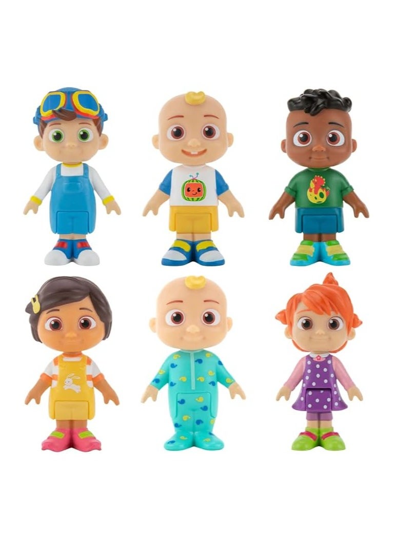 6 Pcs Action Figures Toy Set Tomtom, YoYo, Cody, Nina & Two Babies Perfect for Party Supplies