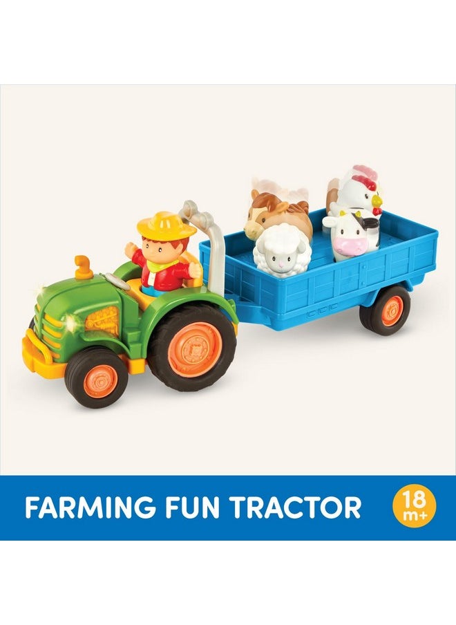 - Farm Toys For Toddlers, Kids - Lights & Sounds Toy Tractor - 7Pc Pretend Play Set - Tractor, Trailer, Farm Animals - 18 Months + - Farming Fun Tractor