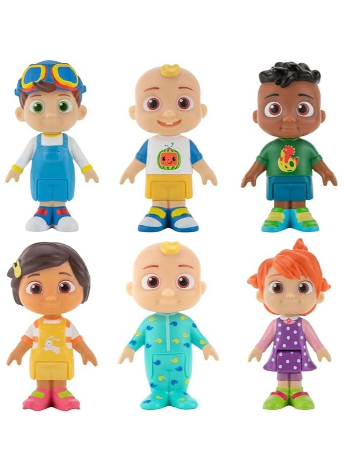 6Pcs Action Figures Toy Set Tomtom, YoYo, Cody, Nina & Two Babies Perfect for Party Supplies