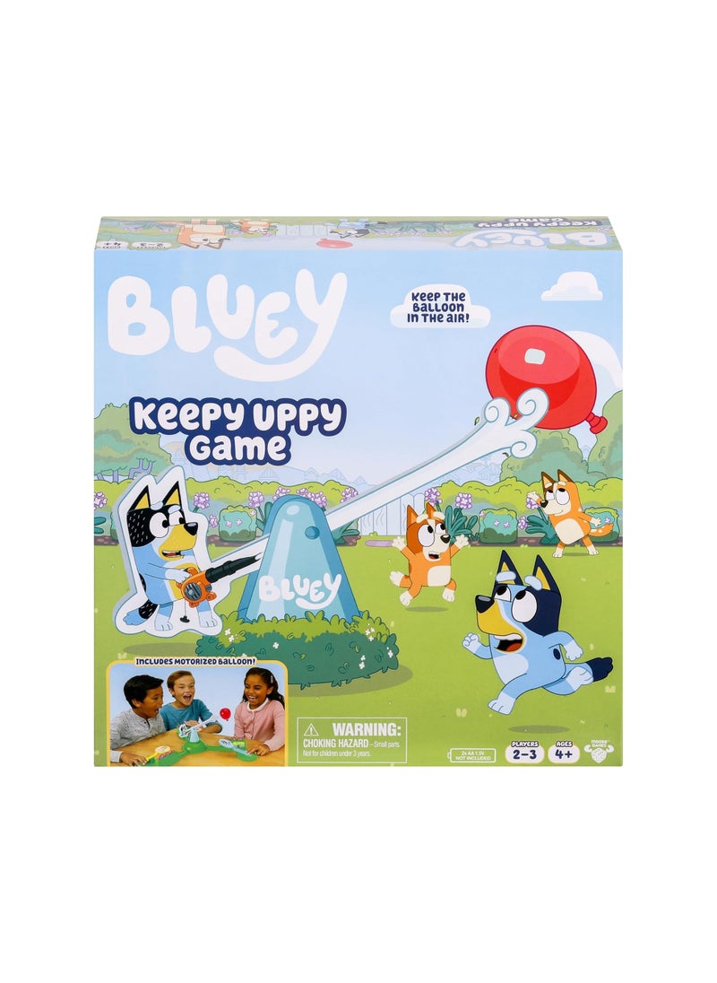 Bluey Keepy Uppy Game. Help, Bingo, and Chilli Keep The Motorized Balloon in The Air with The Character Paddles for 2-3 Players