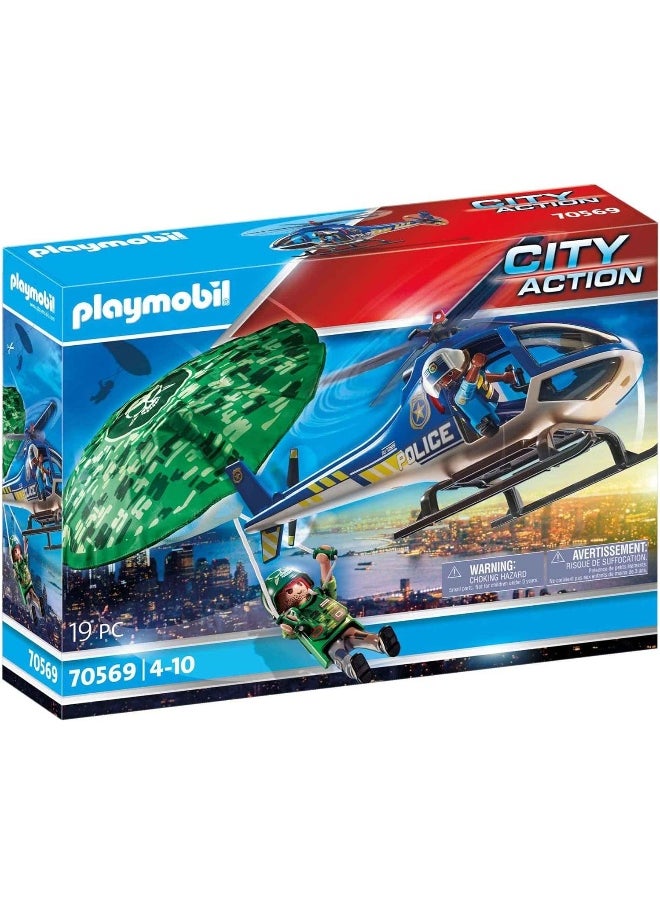 Playmobil Police Parachute Search Multicolor, 38.5 X 9.4 X 28.4 Cm