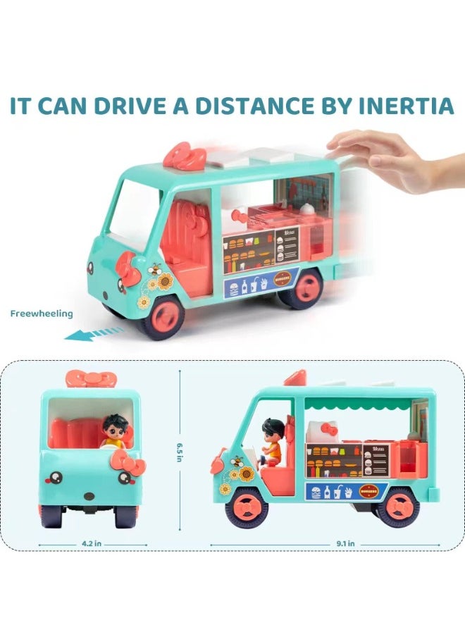 Mini Camper Toy RV for Girls – Inertia Camping Van Playset with Dolls & Accessories | Dream House Dining Car for Kids 3-7+ Years