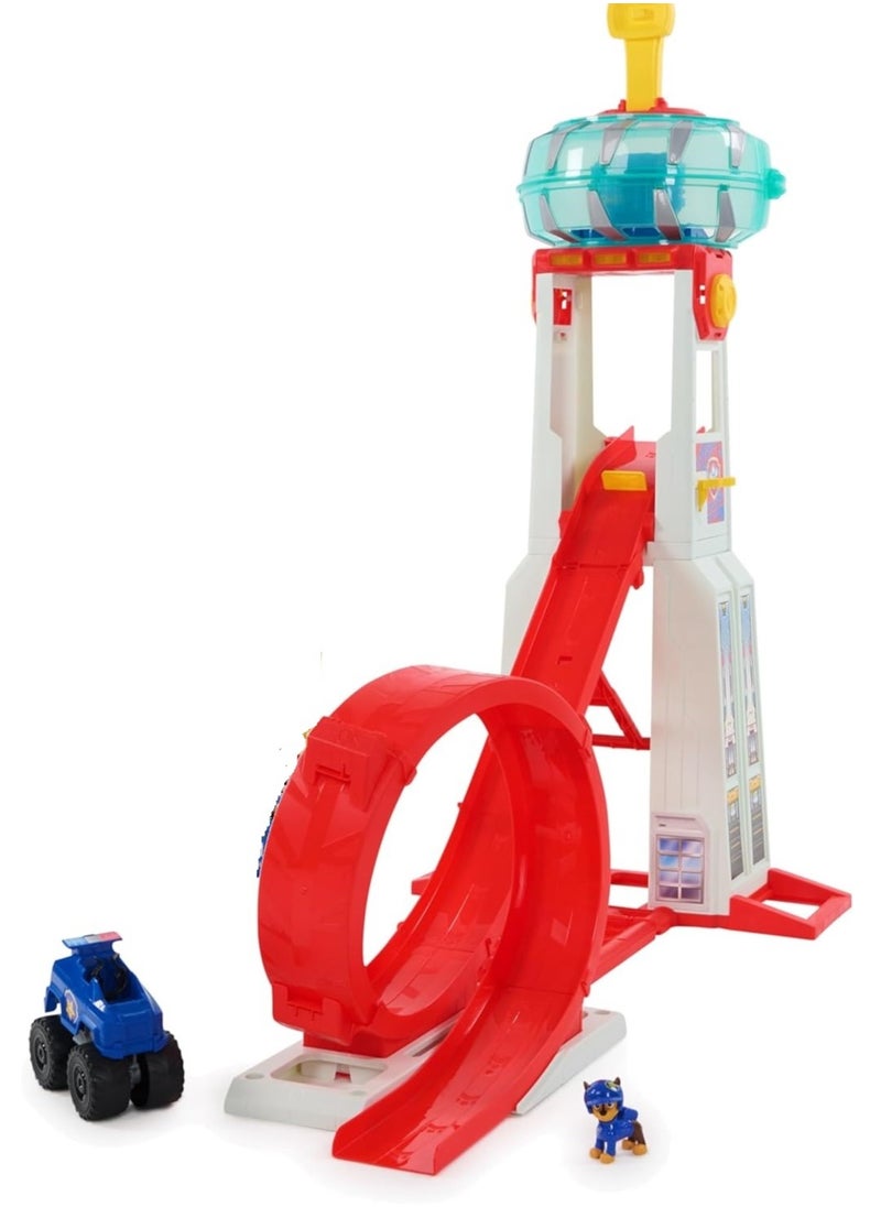 Paw Patrol: Rescue Wheels Super Loop Tower HQ, with Light, Sound, Vehicle Launcher, Chase Action Figure and Toy Truck, Kids’ Toys for Boys and Girls Aged 3+