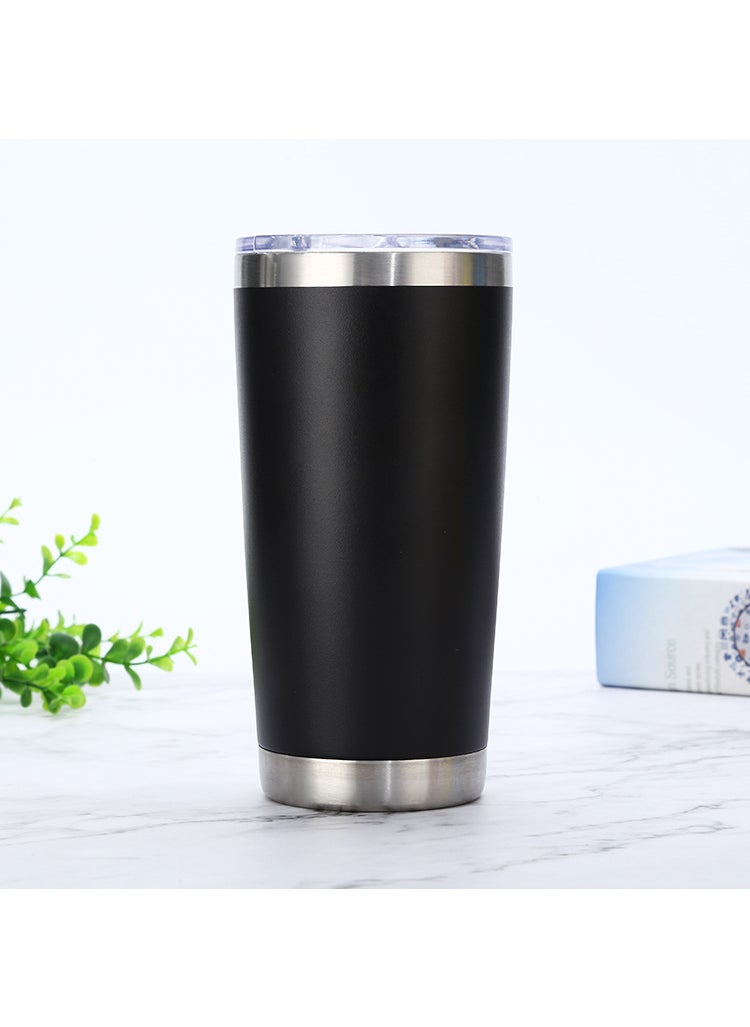 20oz Car Tumbler Vacuum Insulated Stainless Steel Beer Mug Black