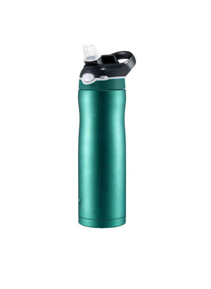 Stainless Steel Insulated Sports Water Bottle with Straw Latch thermos cup Mamba Green