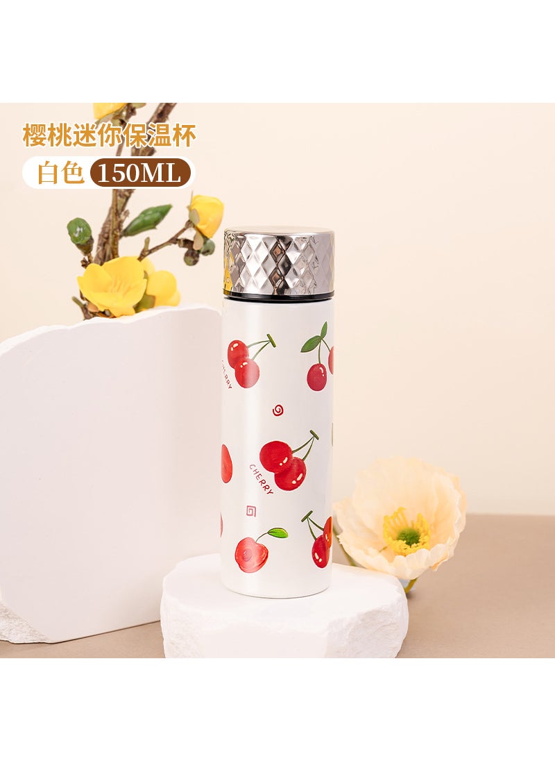 2024 Delightful Mini Thermal Cup High Aesthetic Portable Stainless Steel Cherry -150ml