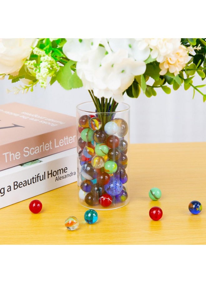 180Pcs Marbles Games For Kids，Assorted Size Glass Marbles Bulks For Marbles Run Games Colored Marbles For Vase 2-4 Player Games