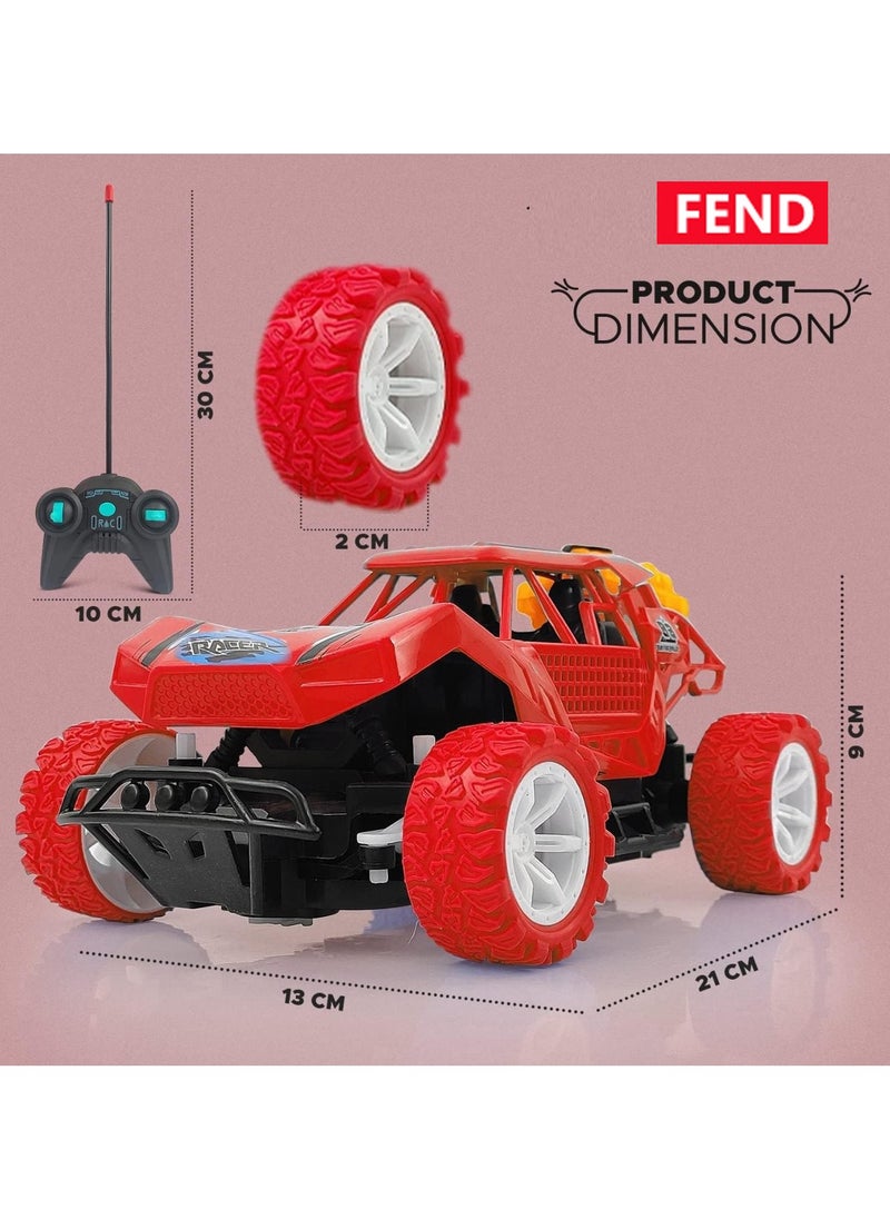 Fend Rechargable Remote Control Water Spray Runner Climbing Car with Rear Fog LED Light for Kids Red