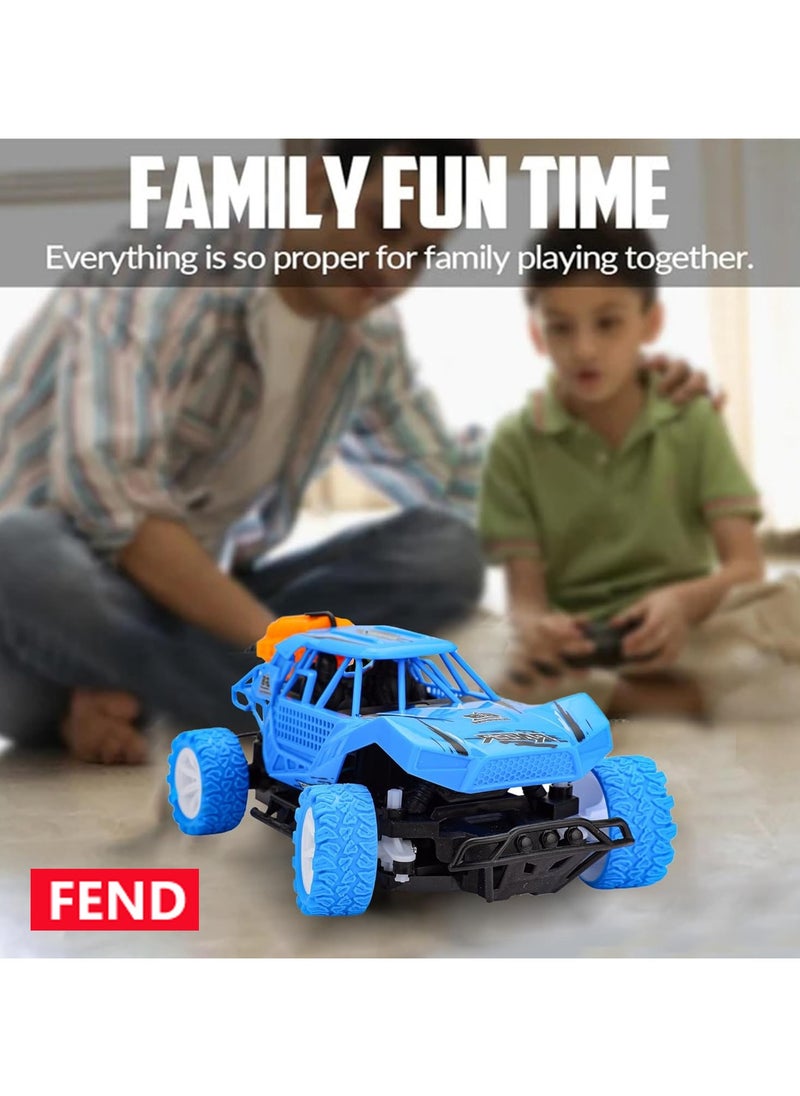 Fend Rechargable Remote Control Water Spray Runner Climbing Car with Rear Fog LED Light for Kids Blue