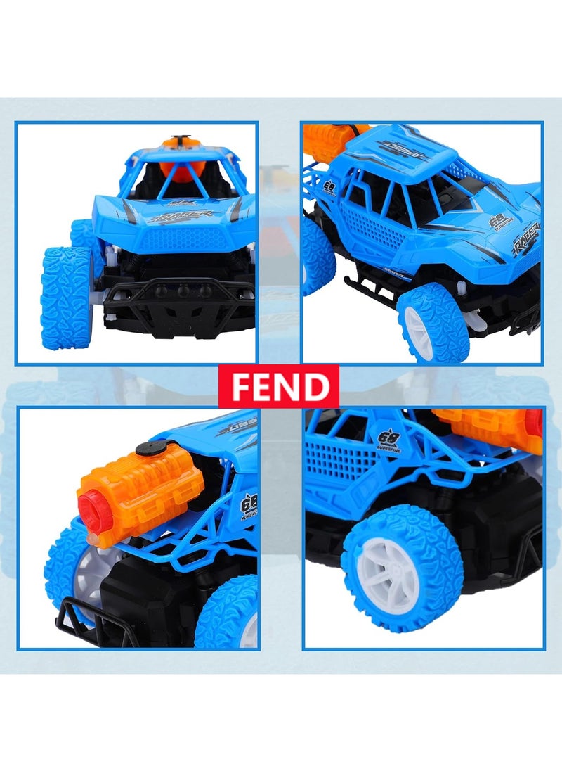 Fend Rechargable Remote Control Water Spray Runner Climbing Car with Rear Fog LED Light for Kids Blue