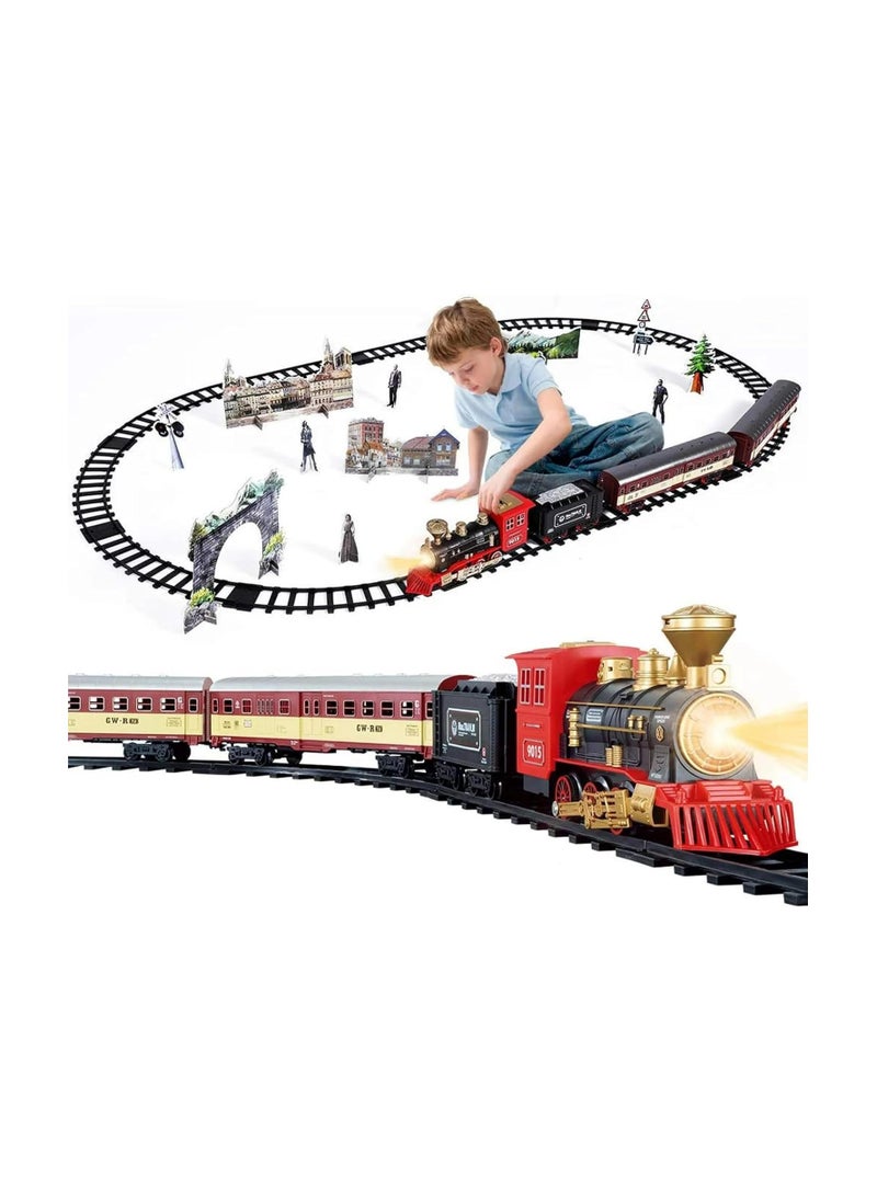 Electric Train Toy Set Car Railway Tracks Diecast Model Educational Game Boy Toys for Children