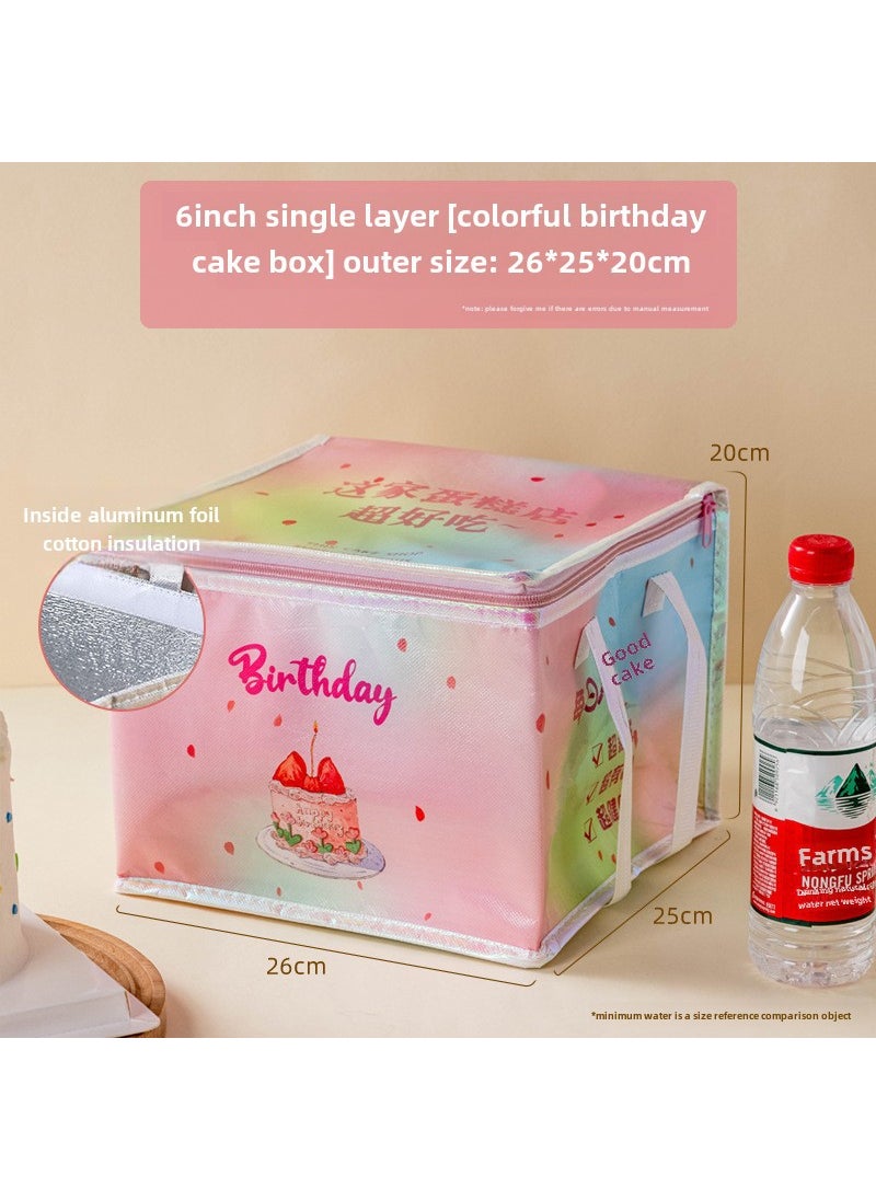 Thick Insulated Cake Carrier Birthday Deliverable 6 inch single-layer insulation bag 