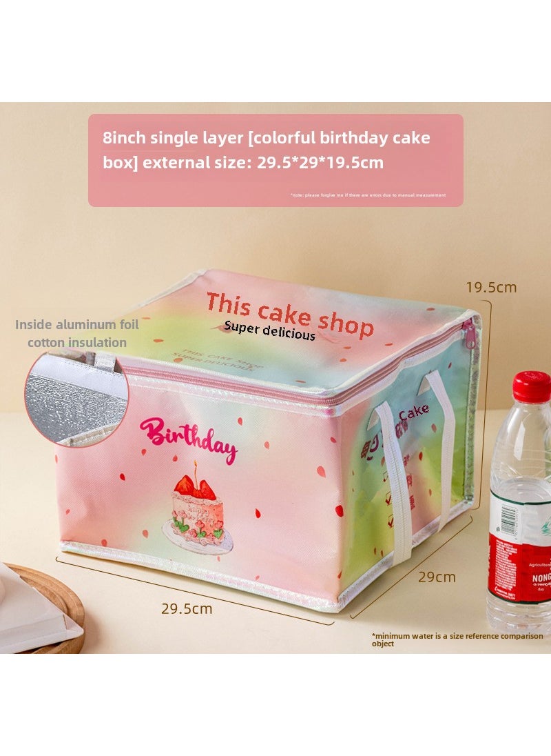 Thick Insulated Cake Carrier Birthday Deliverable 8 inch single-layer insulation bag 