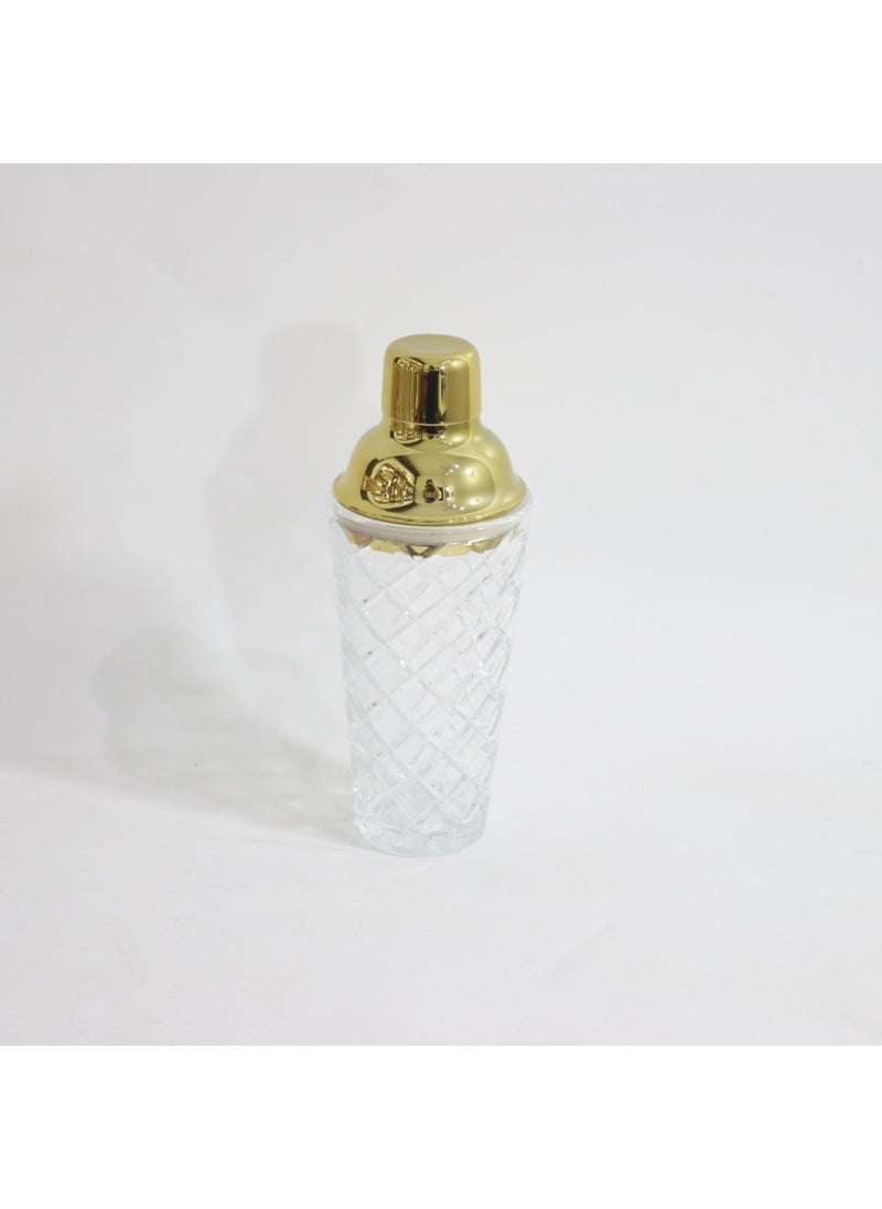 Crystal Glass Cocktail Shaker Rose Gold Gold (pineapple pattern)