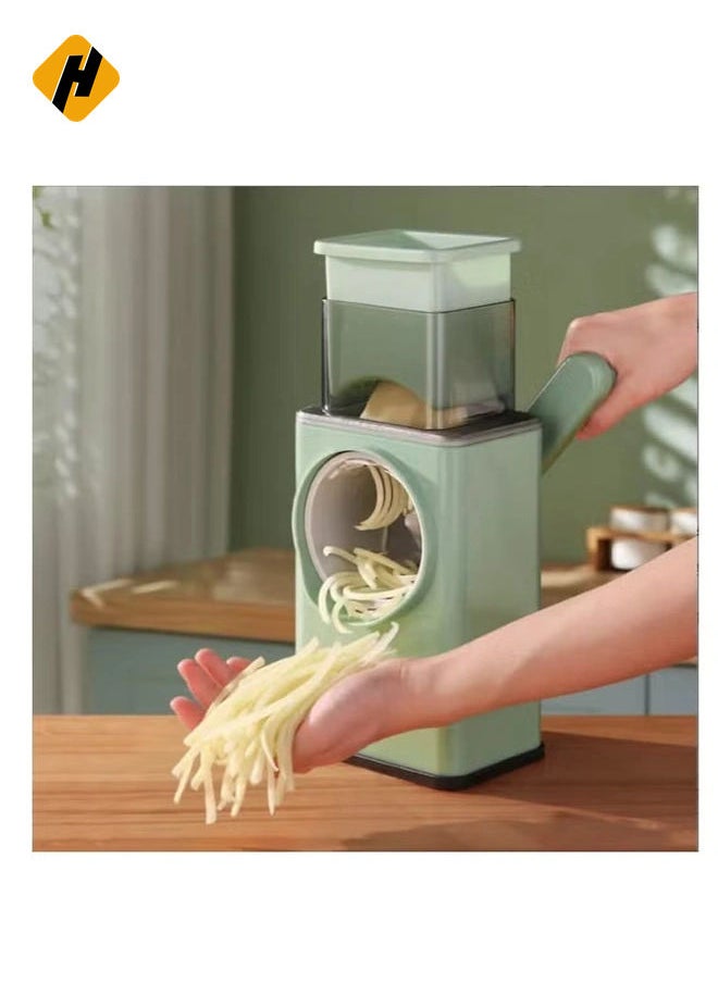 vegetable-cutter1x20 Multifunctional Vegetable Grater Fruit Vegetable Slicer Easy Clean 4 in 1 Adjustable Handheld Vegetable Slicer Spiral Drum Slicer Assorted, 1x20