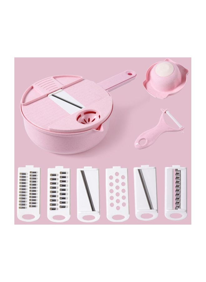 Multifunction Vegetable Slicer Pink/White 210x210x90mm