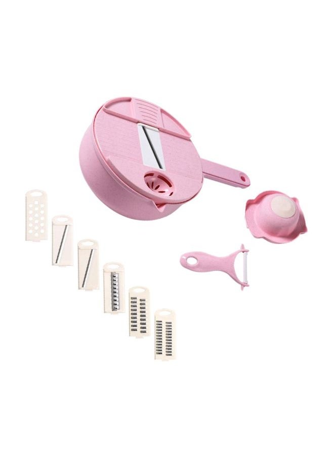 Multifunction Vegetable Slicer Pink/White 210x210x90mm