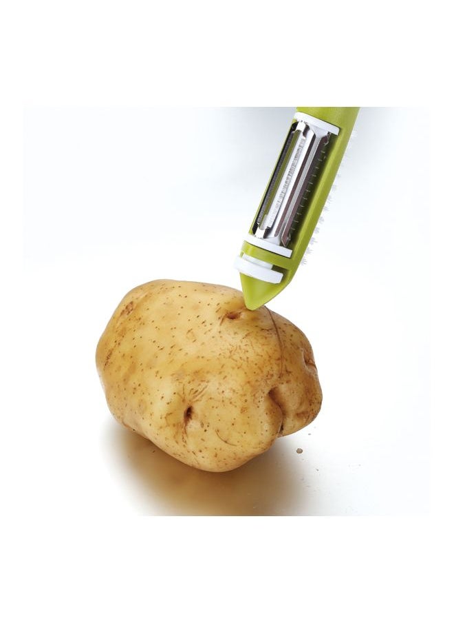 3-In-1 Peeler Green 21x5x3cm