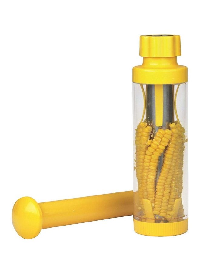 Plastic Corn Stripper Yellow/Clear 10.5x2.75inch