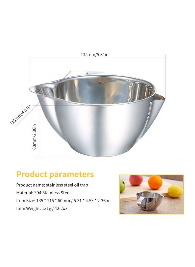 Stainless Steel Oil Strainer Silver 135x115x60mm