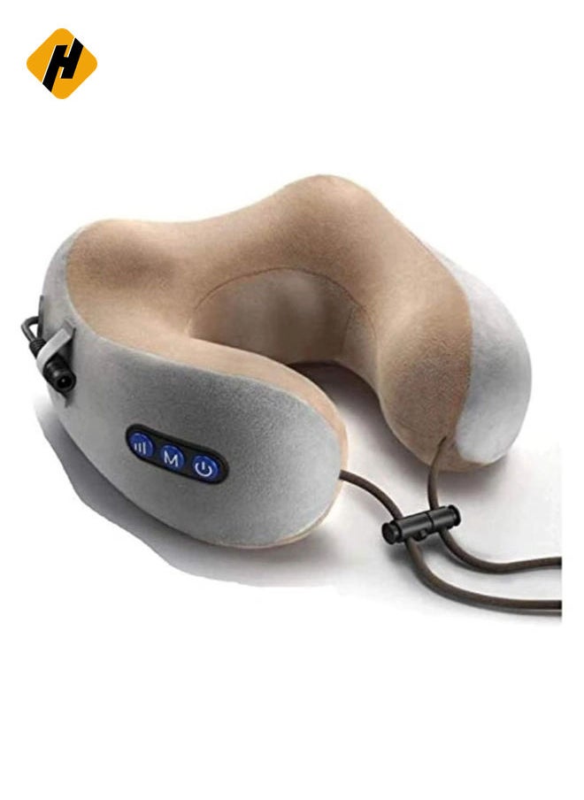 Rechargeable U Shaped Cervical Massage Pillow Neck Massager Vibration Pillow, Multifunctional Shoulder and Electric for Relax Muscles Fatigue