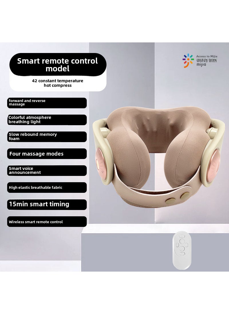 Mi Home Cervical Massage Pillow for Neck Care [Brown coffee] intelligent remote control