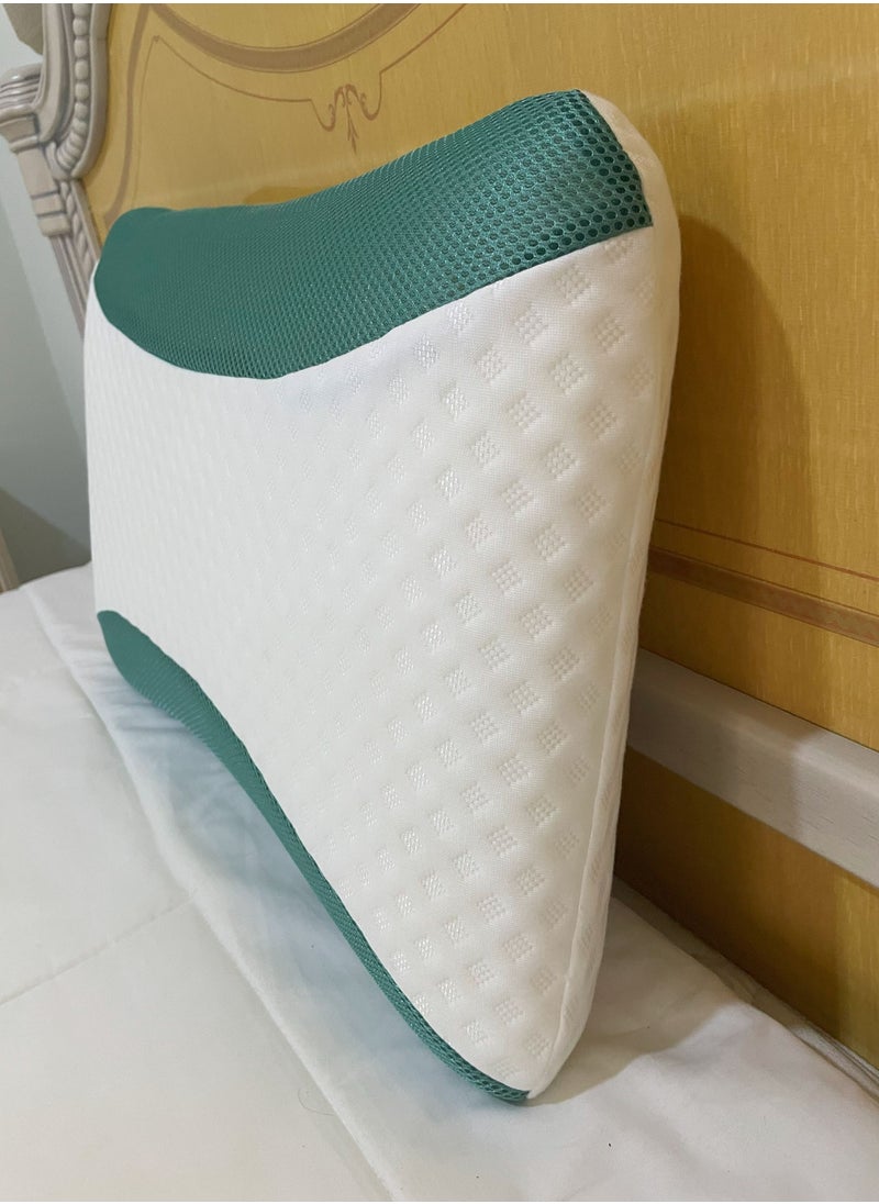 Eucalyptus Infused Memory Foam Pillow With Removable Cover - Hypoallergenic & Breathable- 60x40x12cm