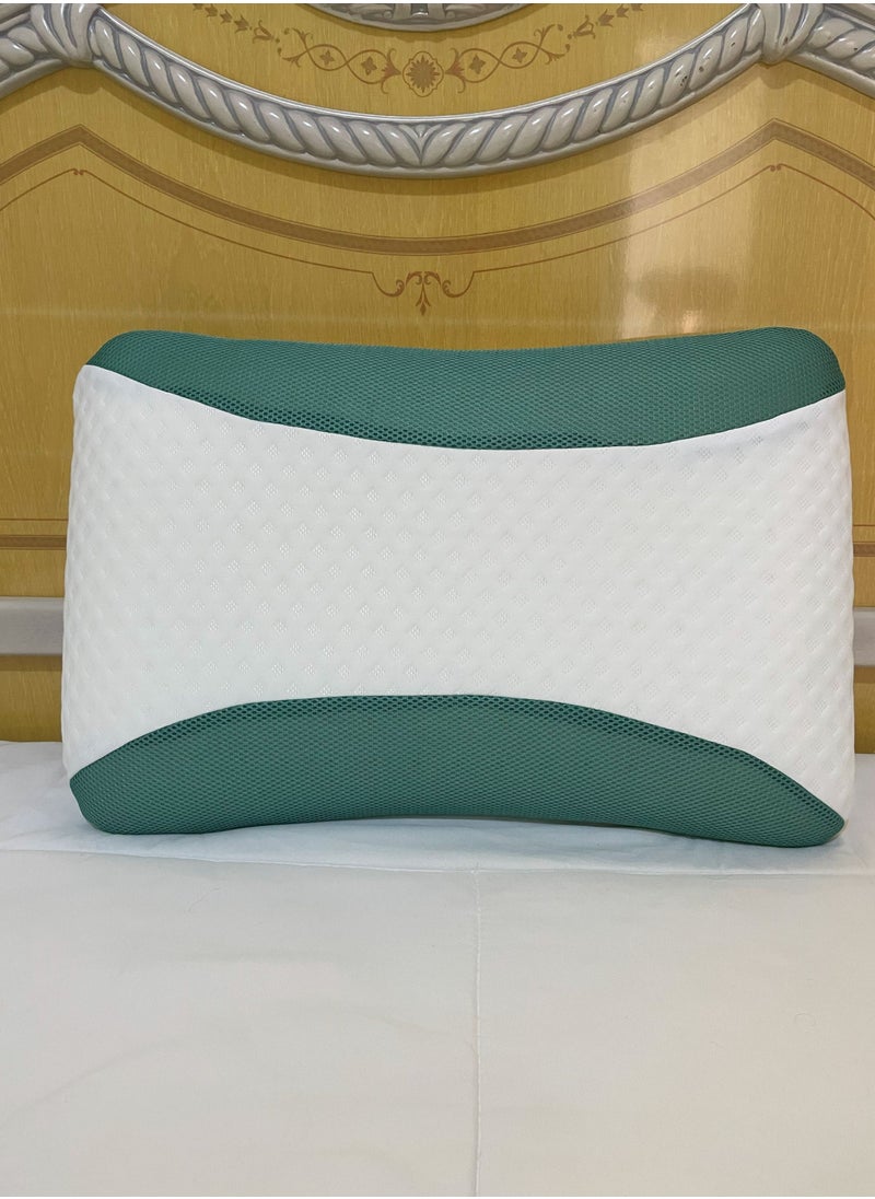 Eucalyptus Infused Memory Foam Pillow With Removable Cover - Hypoallergenic & Breathable- 60x40x12cm