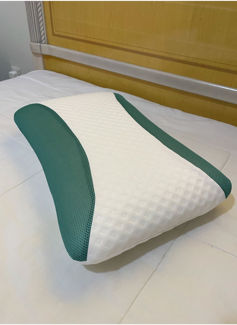 Eucalyptus Infused Memory Foam Pillow With Removable Cover - Hypoallergenic & Breathable- 60x40x12cm