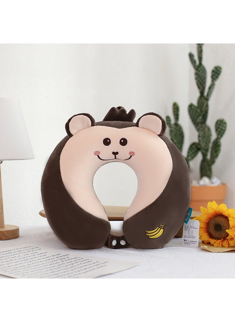 Memory Foam Cartoon U-Shaped Neck Pillow Monkey