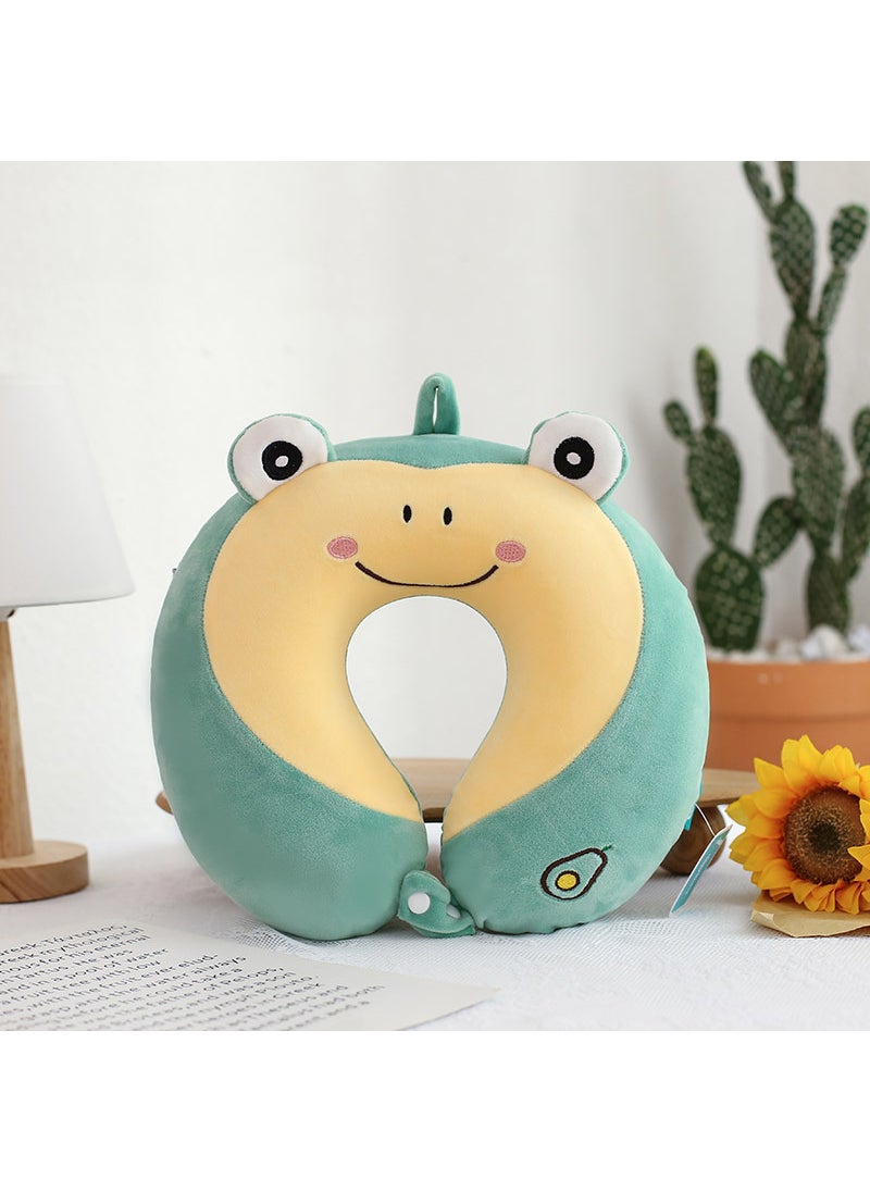 Memory Foam Cartoon U-Shaped Neck Pillow frog style