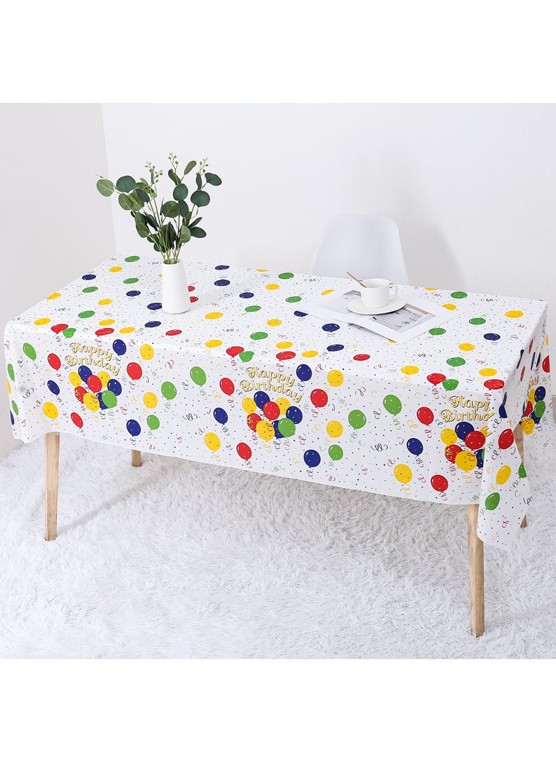 Kids Birthday Party Disposable Tablecloth Birthday balloon tablecloth (137*274cm)