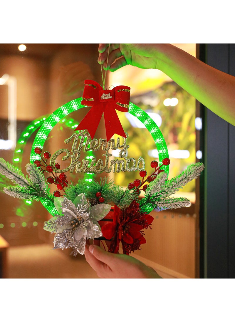 LED Christmas Wreath Decor Lights 40cm