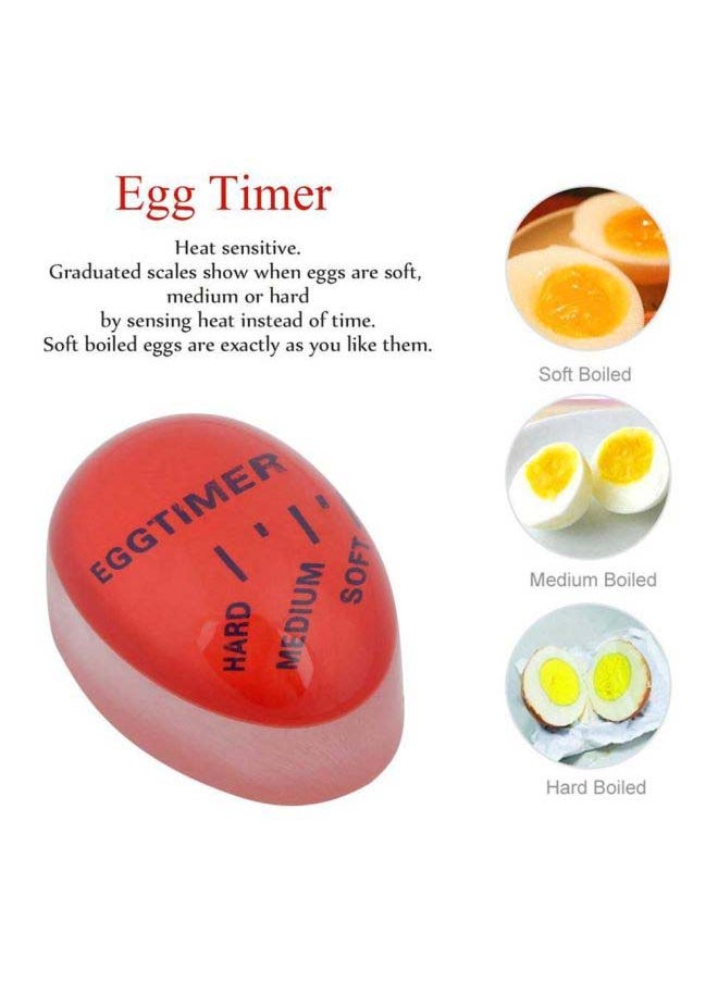 Egg Colour Changing Timer Red 5.6x4x4centimeter