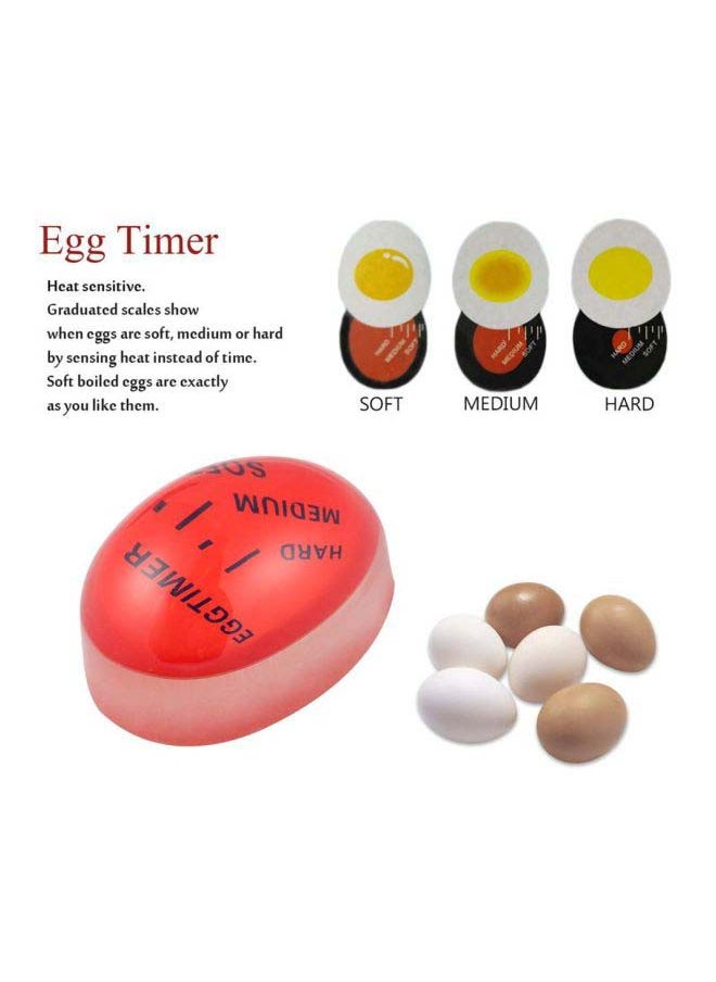 Egg Colour Changing Timer Red 5.6x4x4centimeter