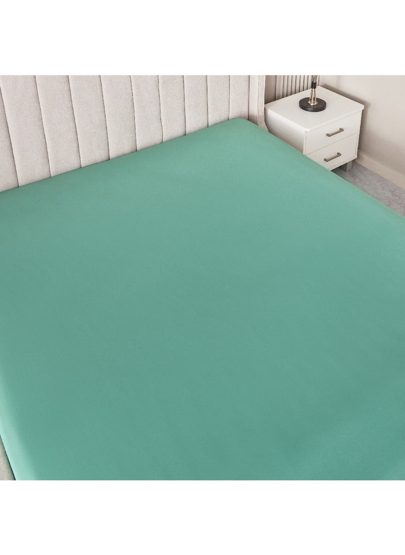 Derby Solid King Microfibre Fitted Sheet 200 x 25 x 180 cm