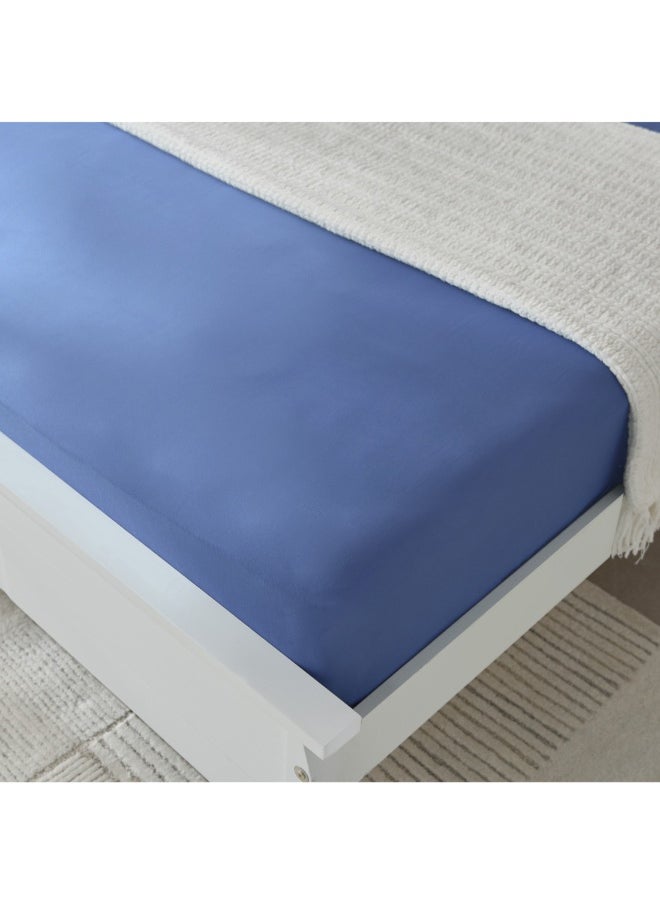 Derby Solid Microfiber Olympic Queen Fitted Sheet 160 X 200 X 25 Cm