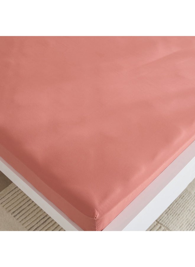 Derby Solid Microfiber King Fitted Sheet 180 X 200 X 25 Cm