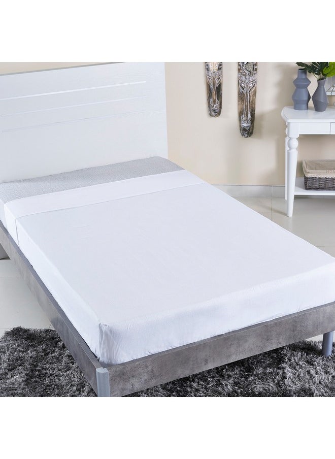 Ballina Solid Cotton Twin Flat Sheet 260 x 170 cm