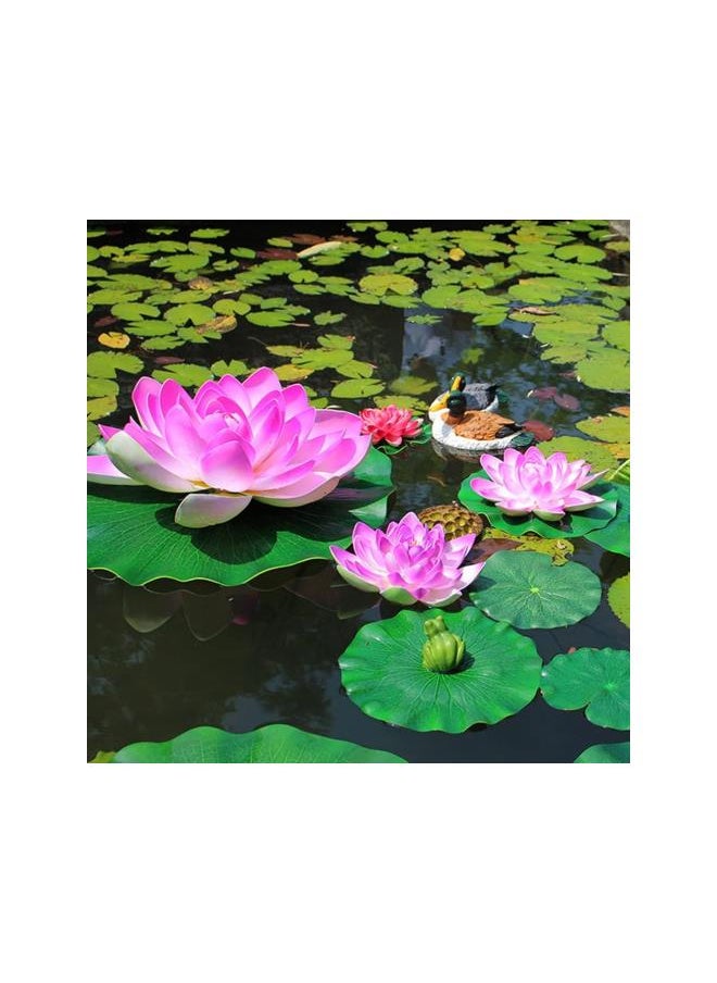 Lotus Foliage Plant Artificial Lily Pad Simulation Green Lotus Leaves Photo Prop Pool Floating Leaves Fish Pond Decor for Home Shop Garden Fish Tank Landscape Ornament